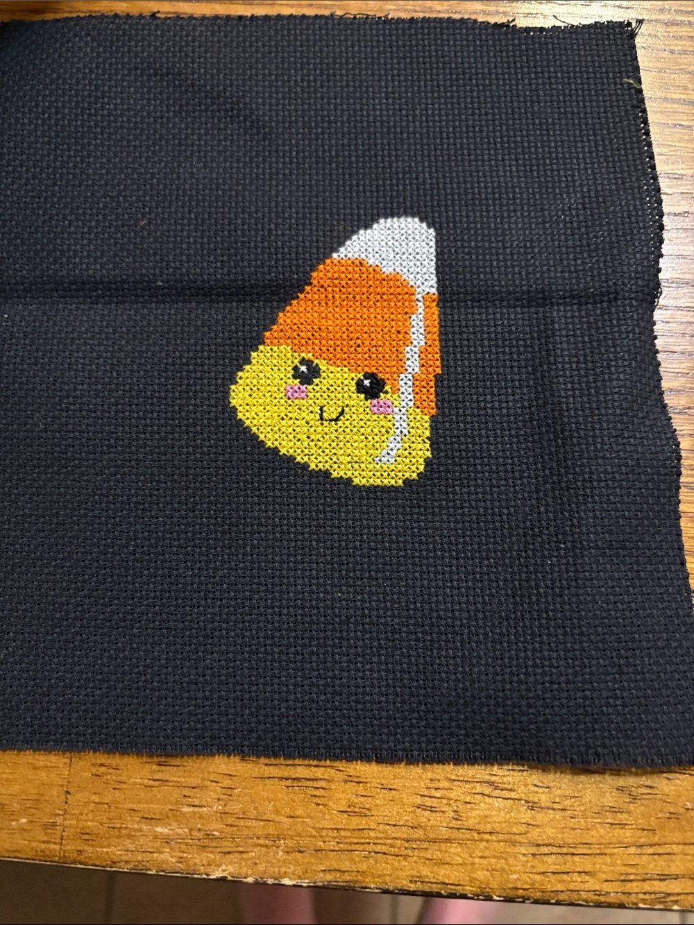 Completed Candy Corn on Black Cross stitch - Picture 2 of 2